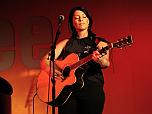 Edwina on stage at the Glee Club, Cardiff - {Click to enlarge the image on a new page}